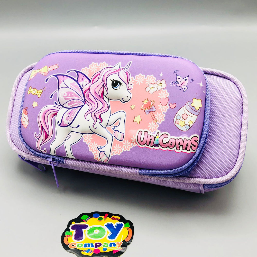 3D Unicorn Themed Kids Pencil Pouch