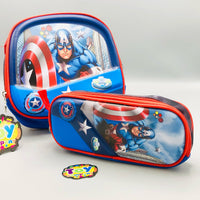 2in1 Captain America Premium Kids Lunch Bag & Pencil Case