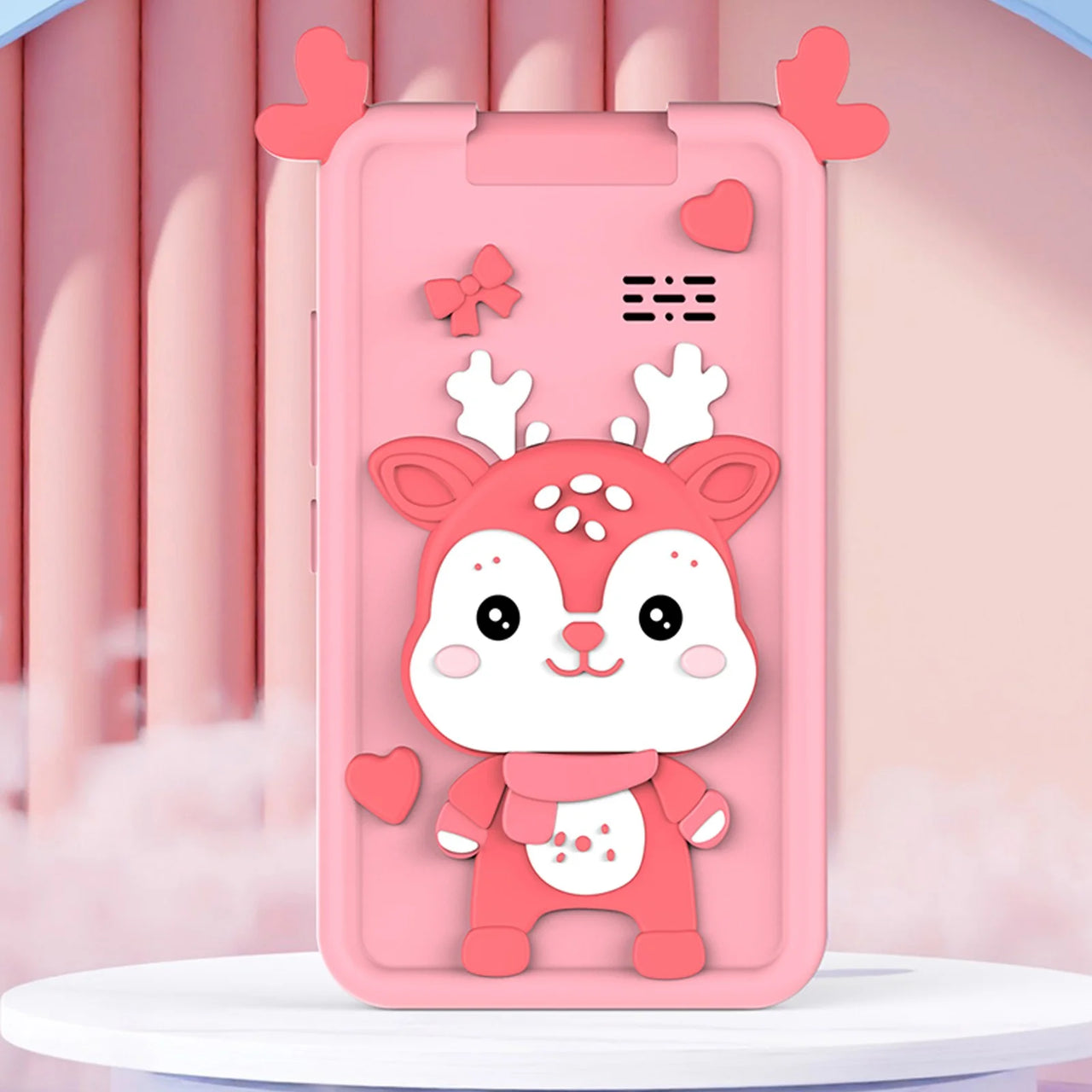 Kids Deer Rotatable Lens Digital Touch Phone
