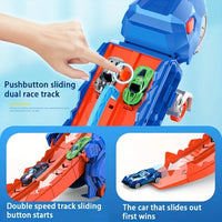 2in1 Foldable Dinosaur Truck With 2Pcs Cars
