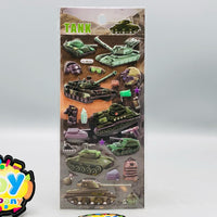 3D Tank Themed Sticker - 1Pc