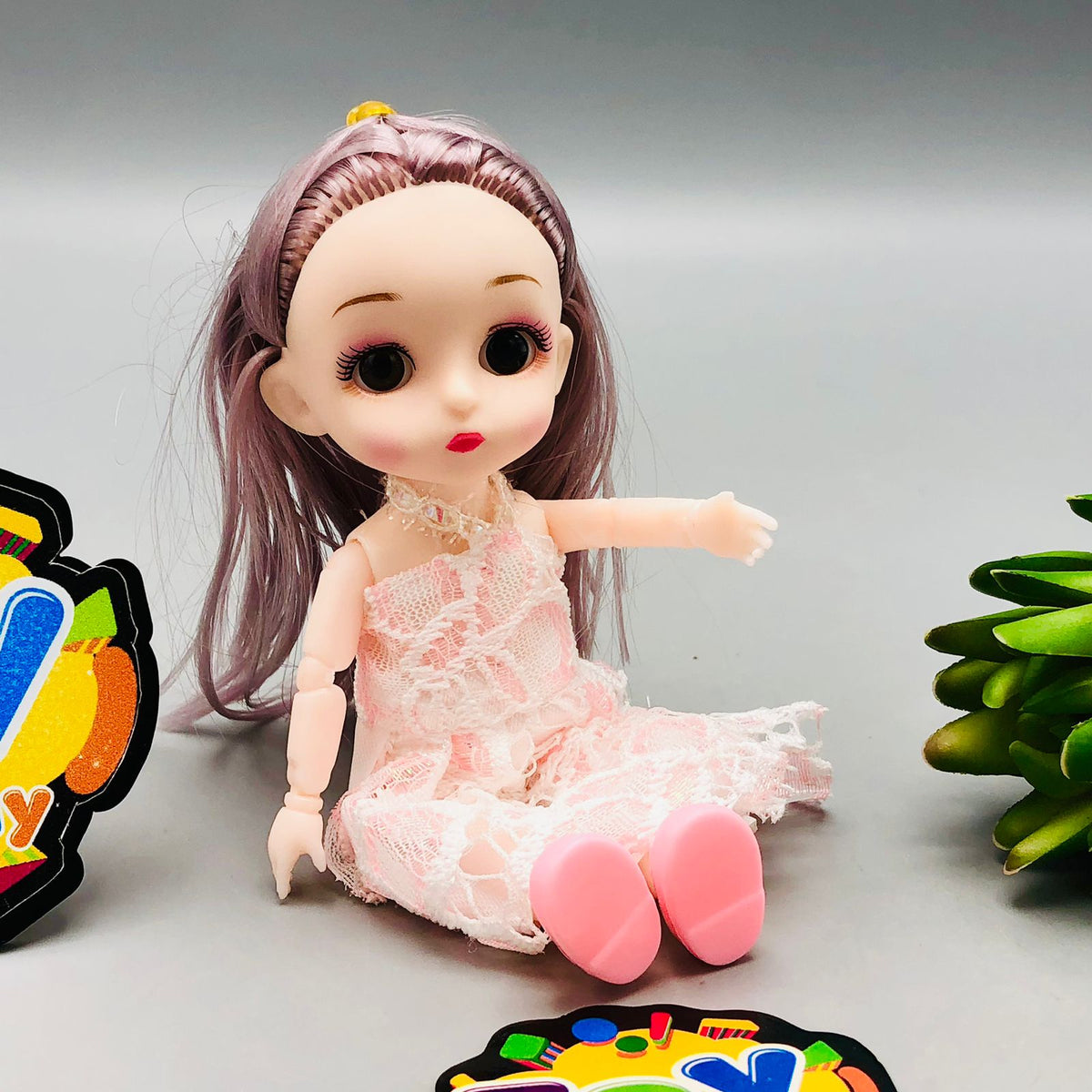 Premium Movable Joints Doll With Baby - Transparent Packaging