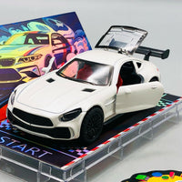 1:64 Diecast Mercedes Benz With Acrylic Display Box - White