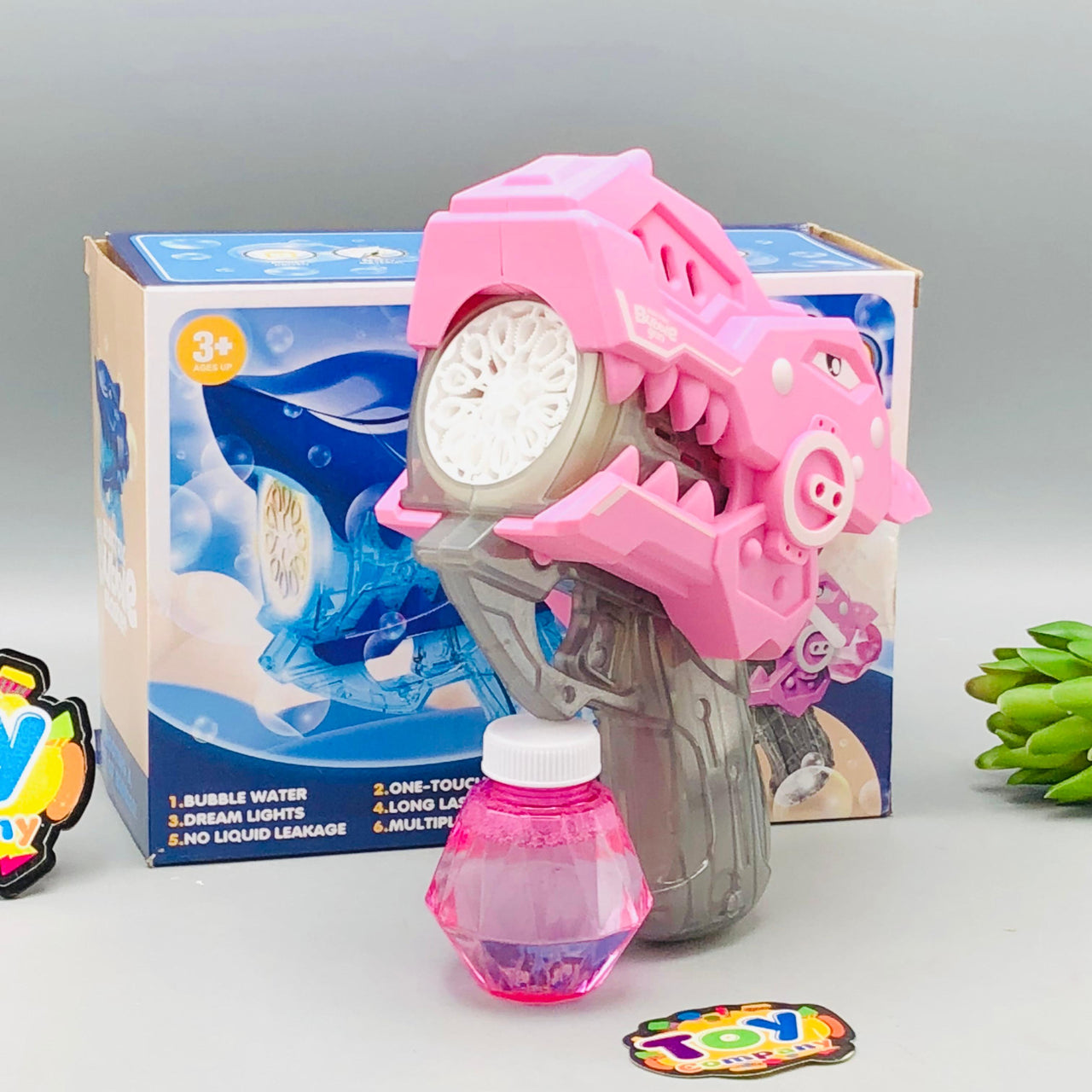 Battery Operated Kids Shark Colorful Bubble Gun