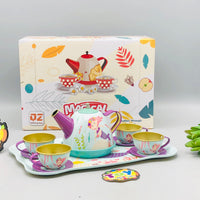 Kids 14Pcs Mermaid Themed Metal Tea Set