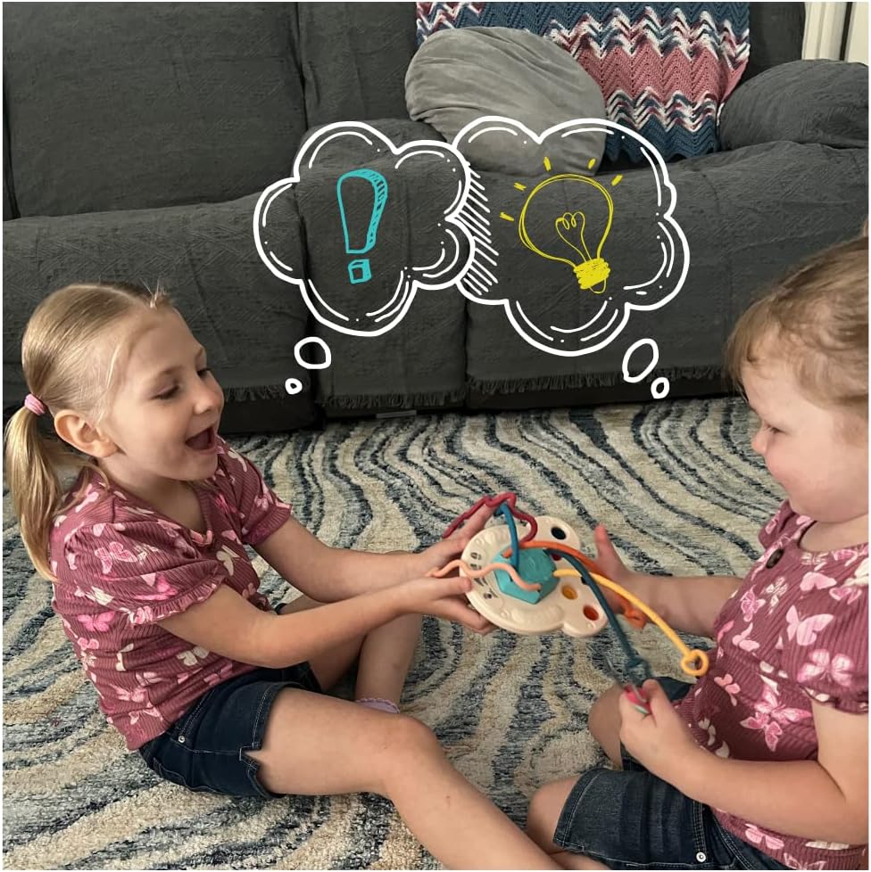 3in1 Silicon Funny Teether & Puller Toy
