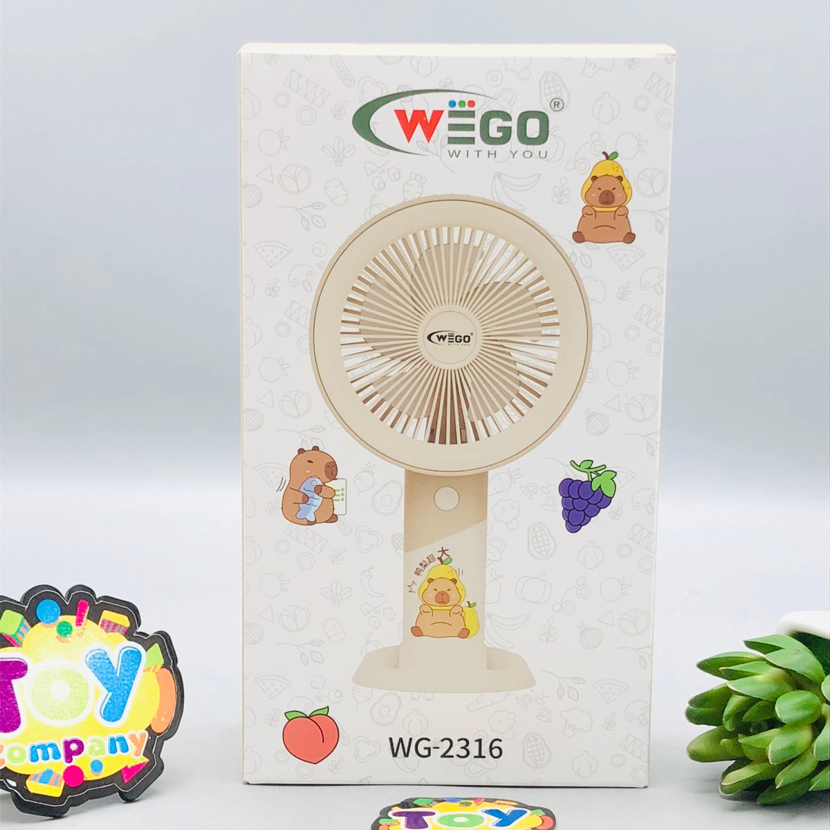8.5" Rechargeable Cartoon Theme Desktop Fan
