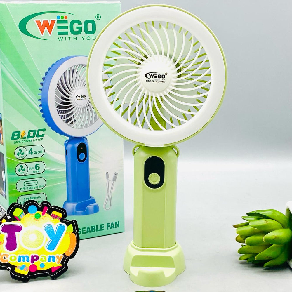 8.5" Rechargeable & Foldable Cooling Fan With Light