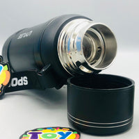 800ml Stainless Steel Sports Water Bottle - Black