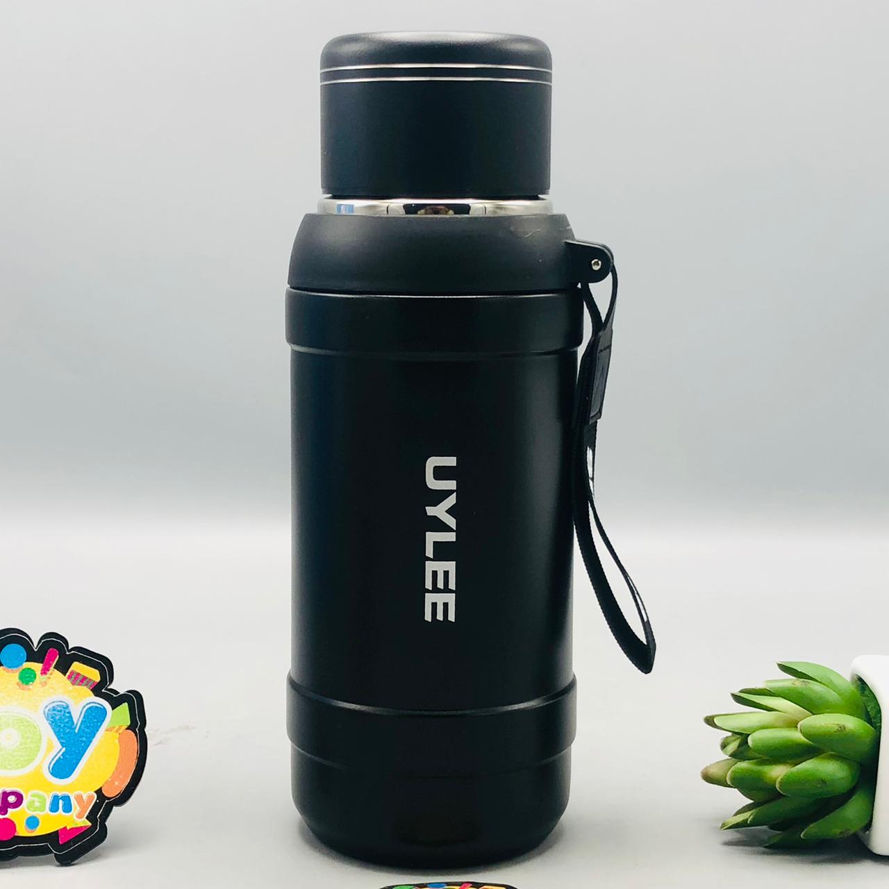 800ml Stainless Steel Sports Water Bottle - Black