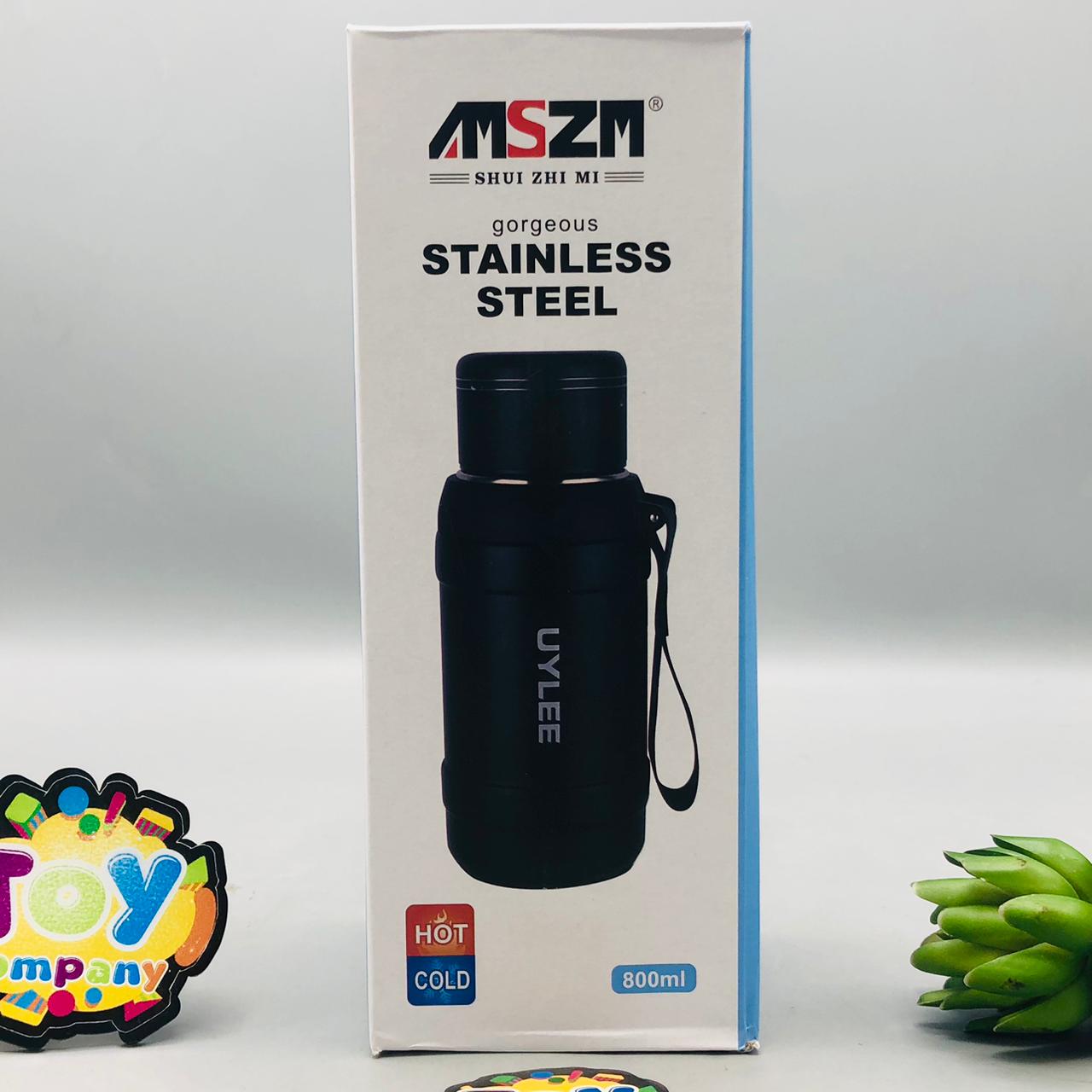800ml Stainless Steel Sports Water Bottle - Blue