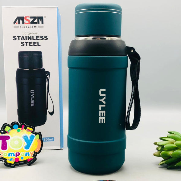 800ml Stainless Steel Sports Water Bottle - Green