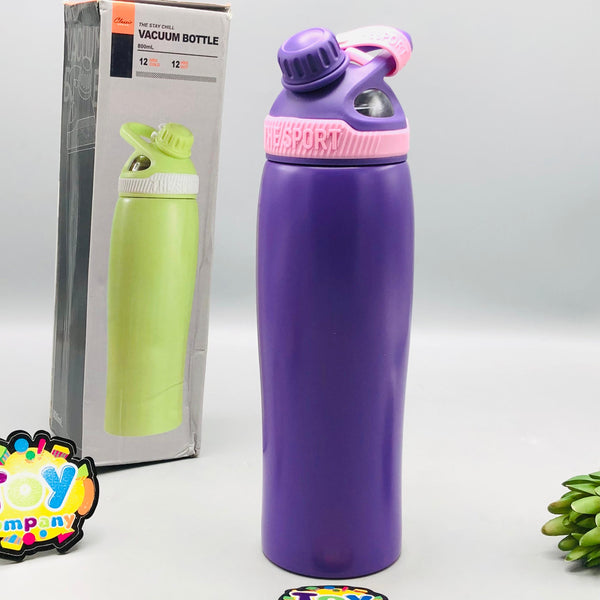 800ml Stainless Steel Vacuum Insulated Sports Water Bottle - Purple