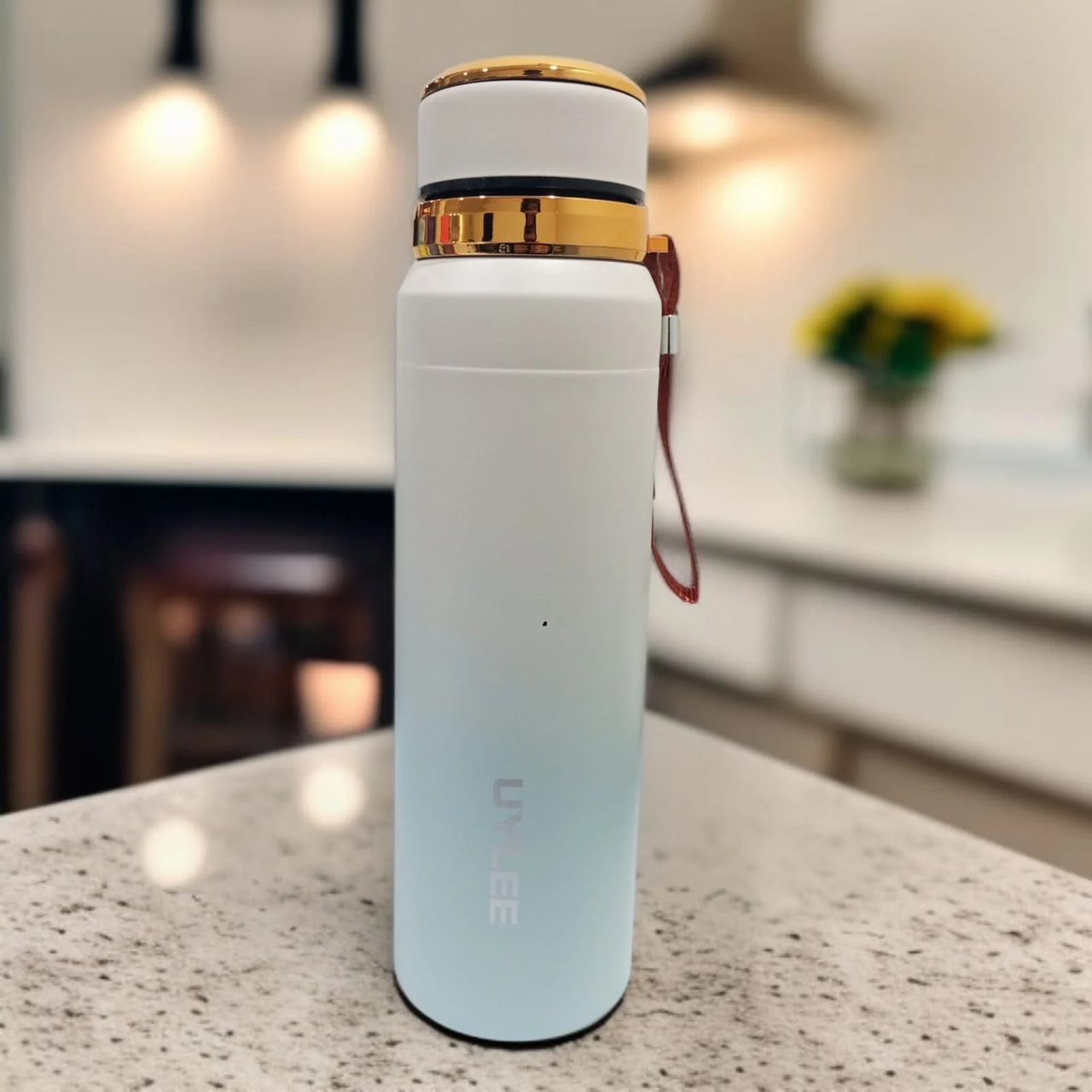 800ml Stainless Steel Water Bottle - Beige 