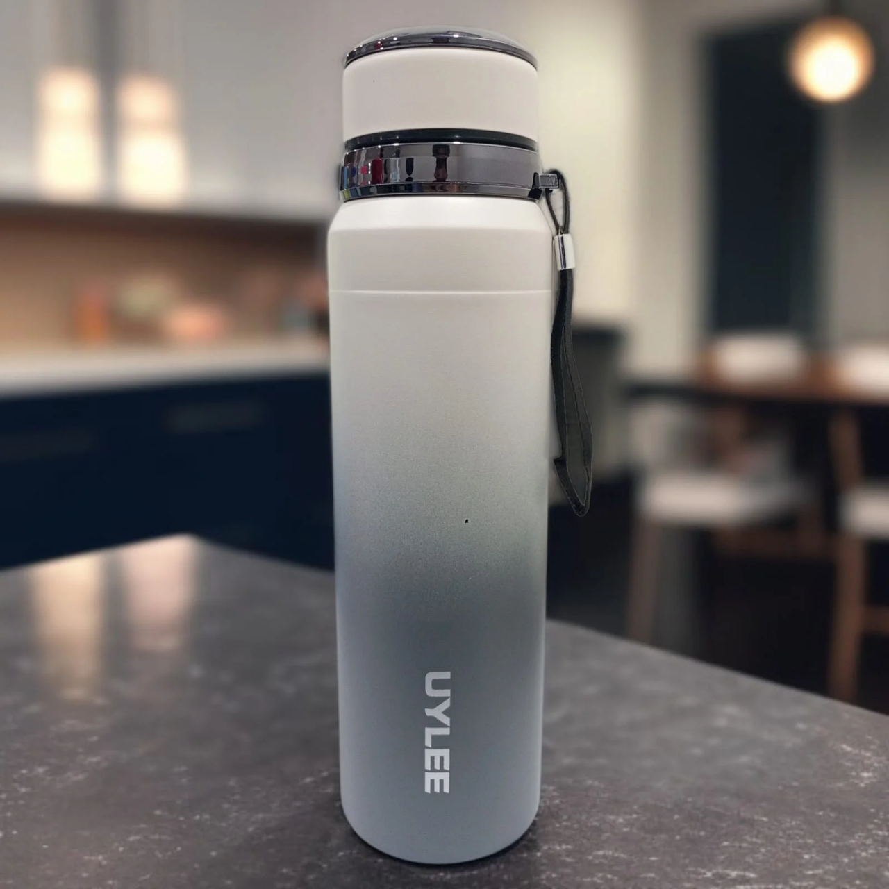 800ml Stainless Steel Water Bottle - Gray