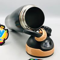800ml Stainless Steel Vacuum Insulated Sports Water Bottle - Black