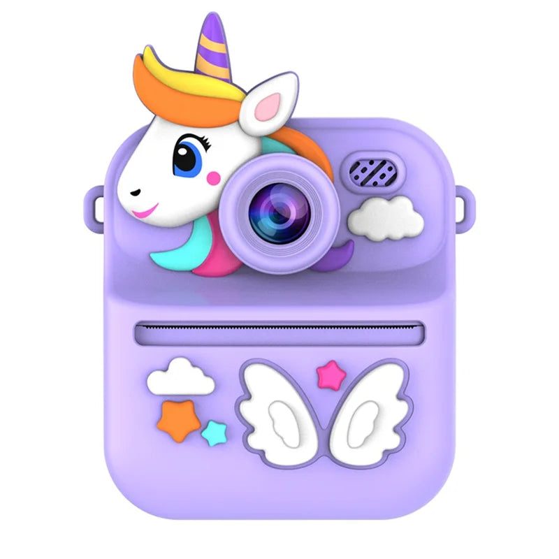 Kids  Unicorn Themed Instant Print Camera With Silicon Case