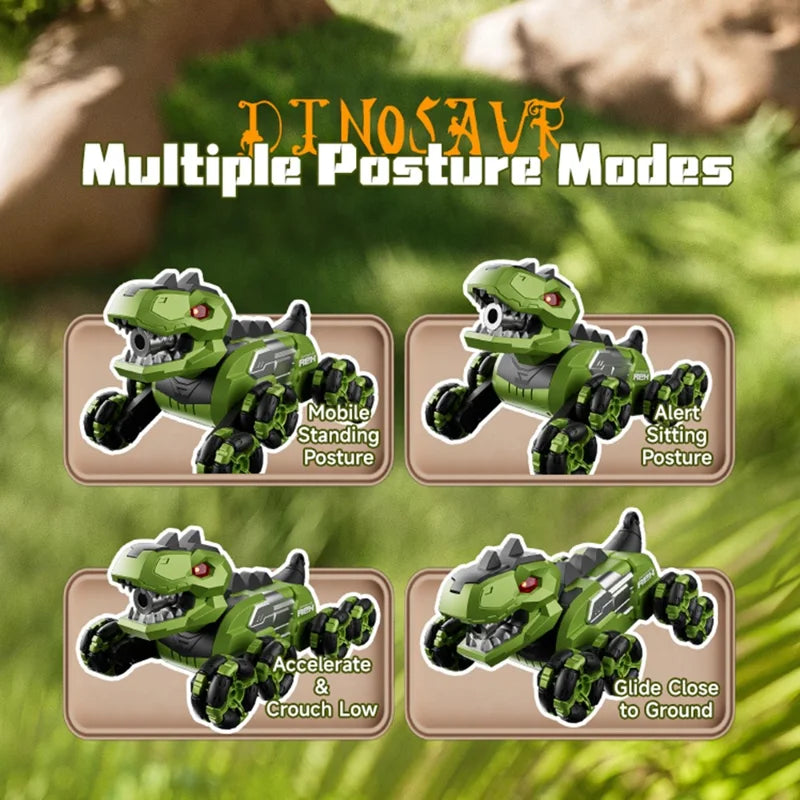 Remote & Gesture Control 8 Wheels Stunt Spray Dinosaur
