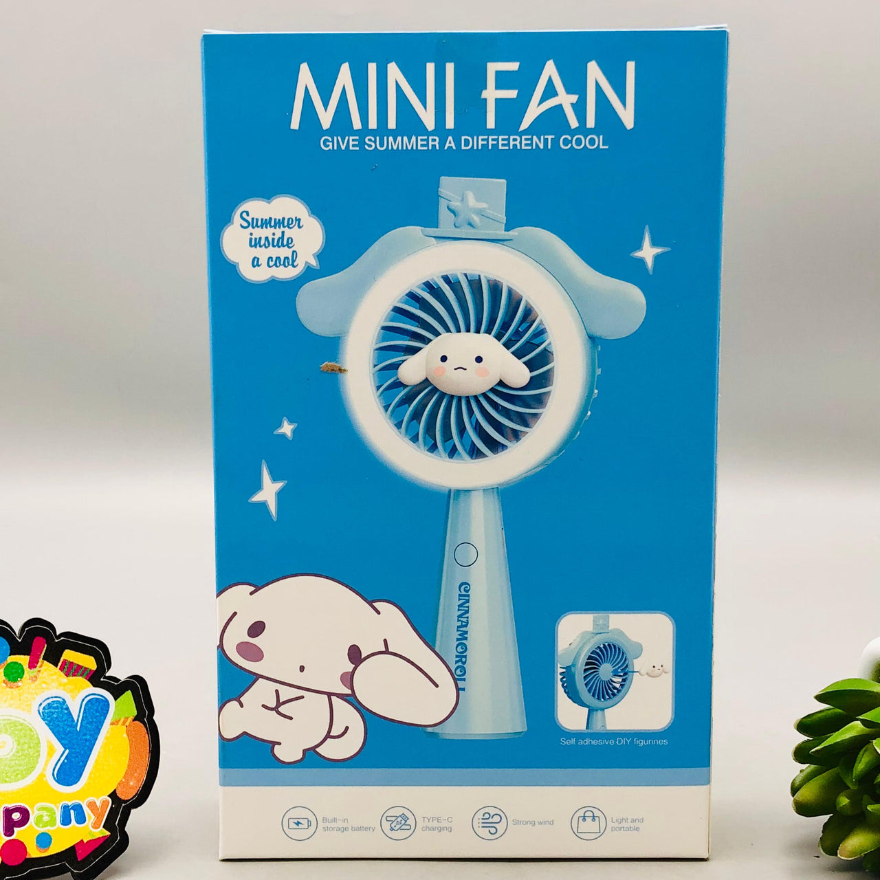 Rechargeable Mini Cinnamoroll Themed Three Speed Fan