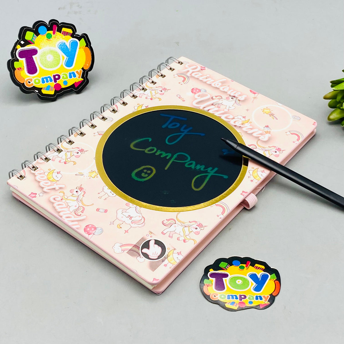 80 Pages Premium Unicorn Theme Diary With LCD Writing Tablet