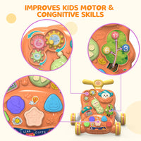 Multi-functional Baby Puzzle Activity Walker - Red
