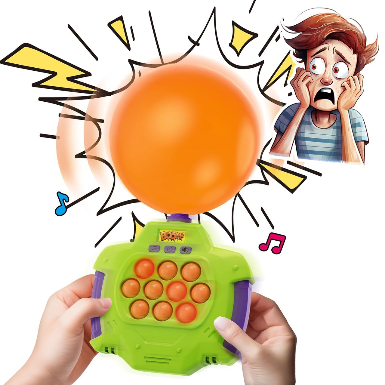 Handheld Quick Push Bubble Balloon Fidget Game