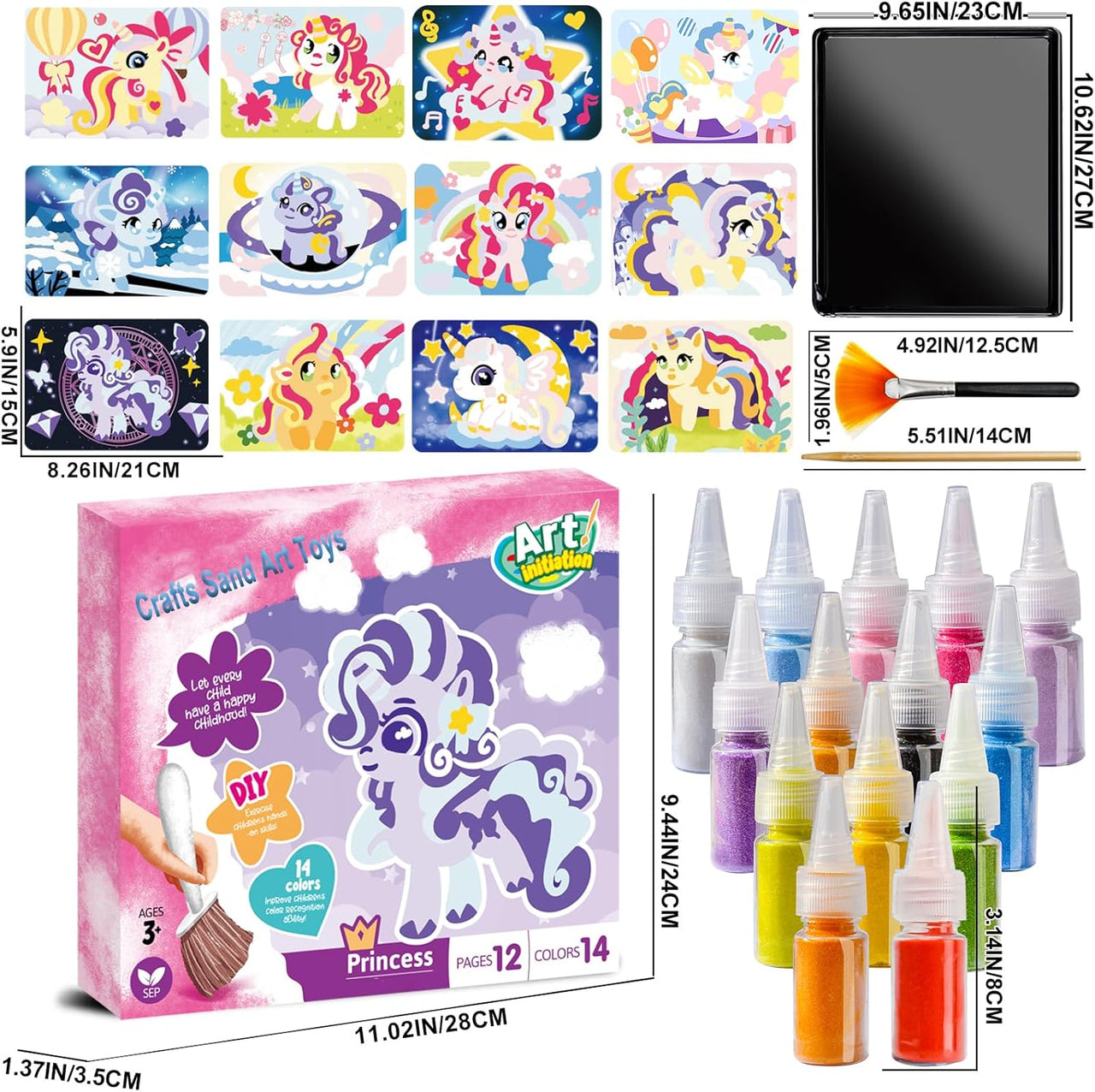 Toddlers Unicorn Themed Sand Painting Kit