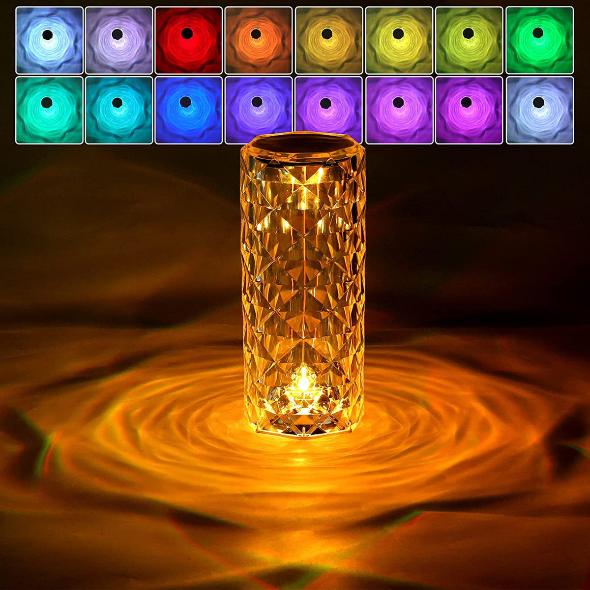 Crystal Table Lamp-USB Charging & Touchable