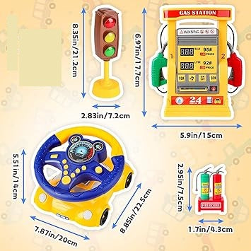Electronic Gas Station Steering Wheel Toy