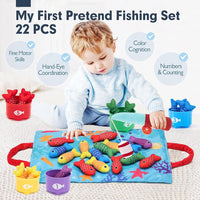 Montessori Pretend Play Cloth Fishing Set
