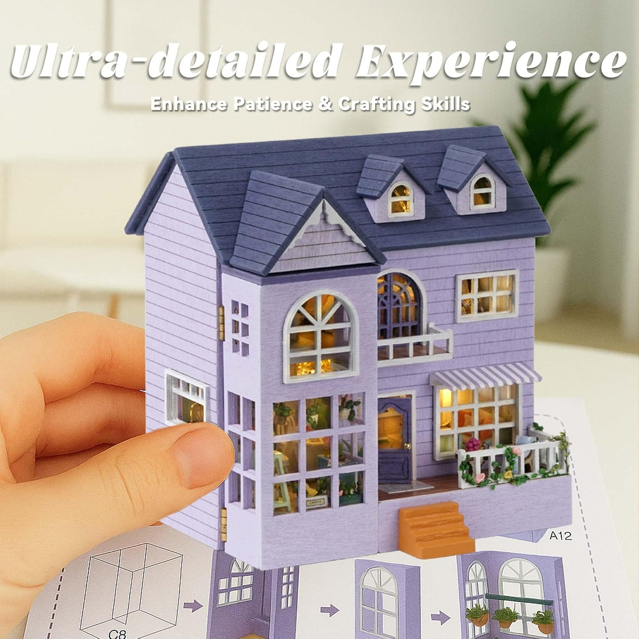 DIY Miniature Happy House With LED Lights