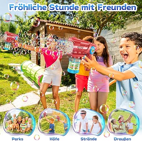 10 Holes Automatic Colorful Bubble Machine