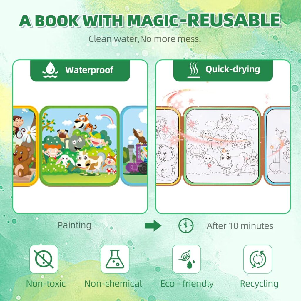 DIY Magical Water Painting Foldable Book