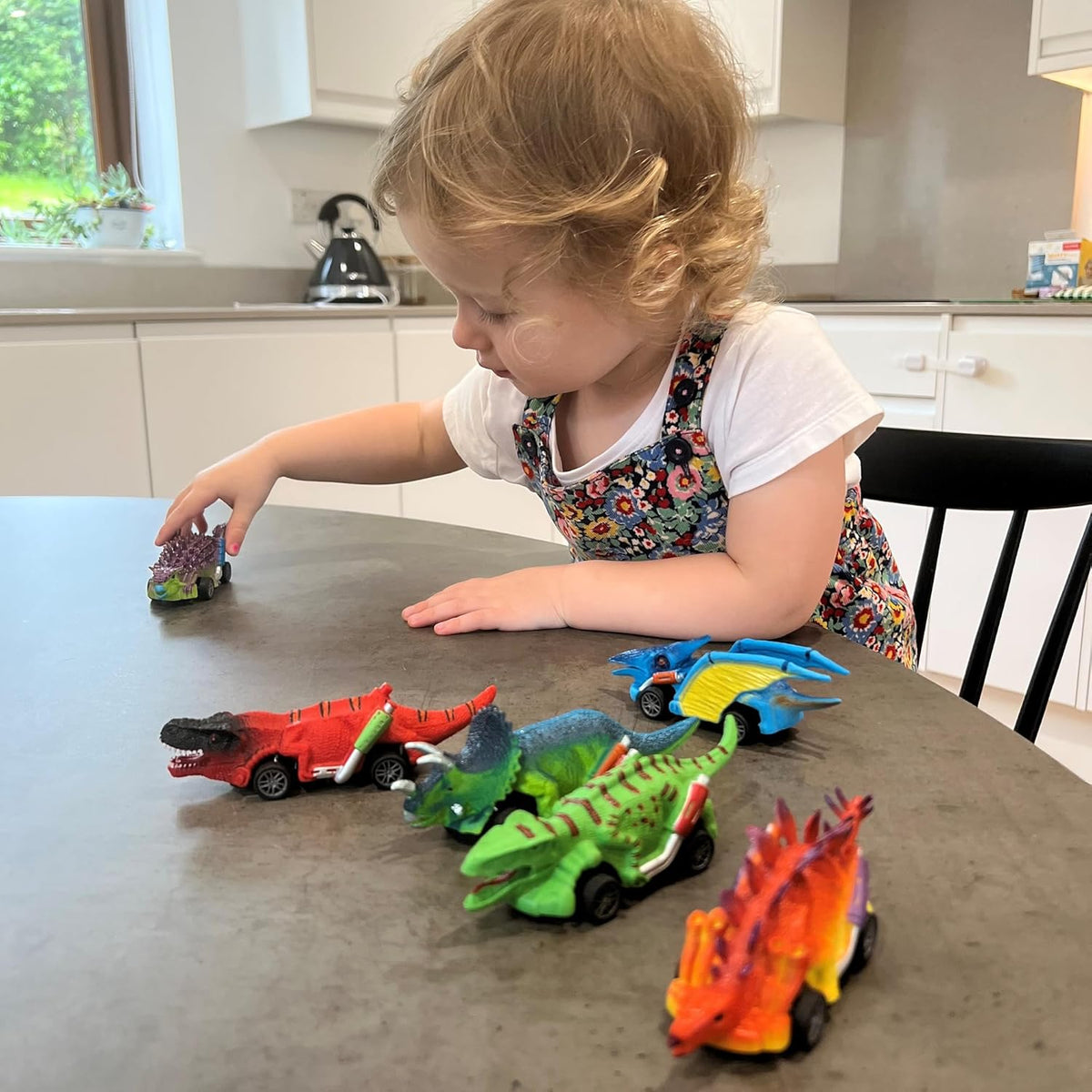 Pullback Mini Dinosaur Car Team Set - 6Pcs