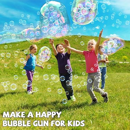 Battery Operated Cartoon Dance Colorful Bubble Gun