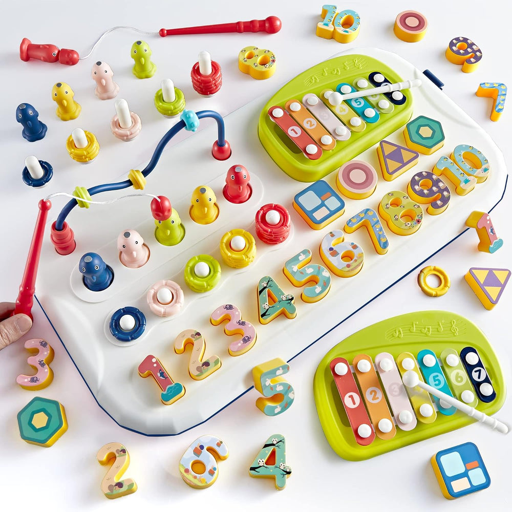 7in1 Multi-Functional Montessori Puzzle Stacking Block Toy