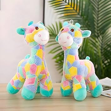 8* Inches Rainbow Giraffe Stuff Toy