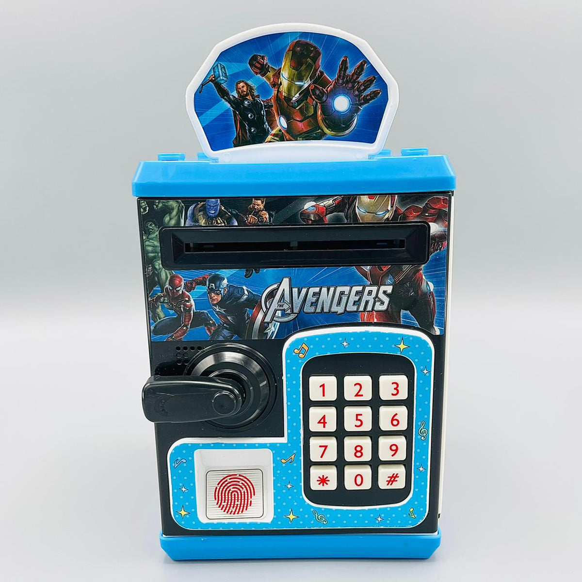 Avengers Piggy Bank ATM with Finger Print & Password Unlock