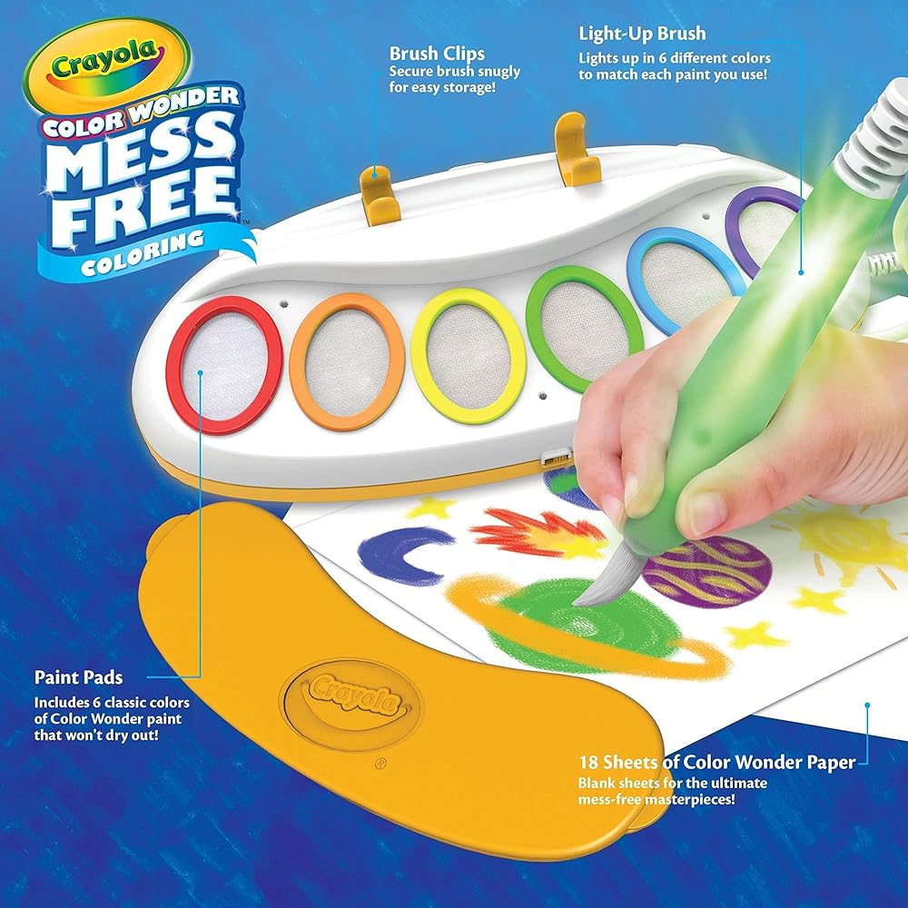 25Pcs Toddlers Magical Painting Set With Light-up Brush