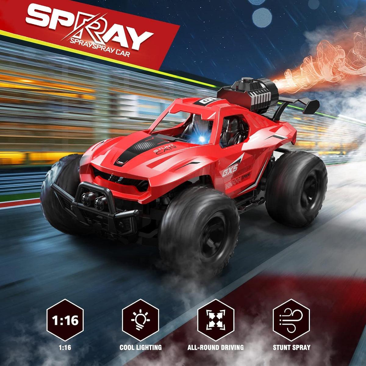 1:16 RC Crash Bumper Off-Road Spray Vehicle