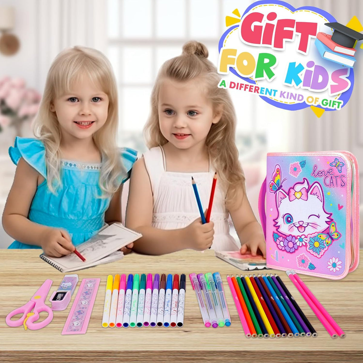 36Pcs Kitty Color Pencil Case