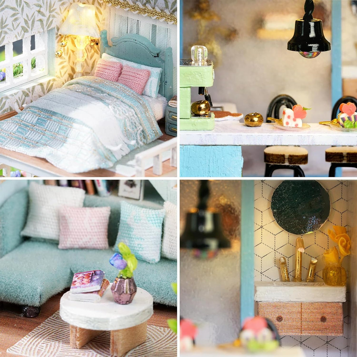 DIY Miniature Warm House With LED Lights