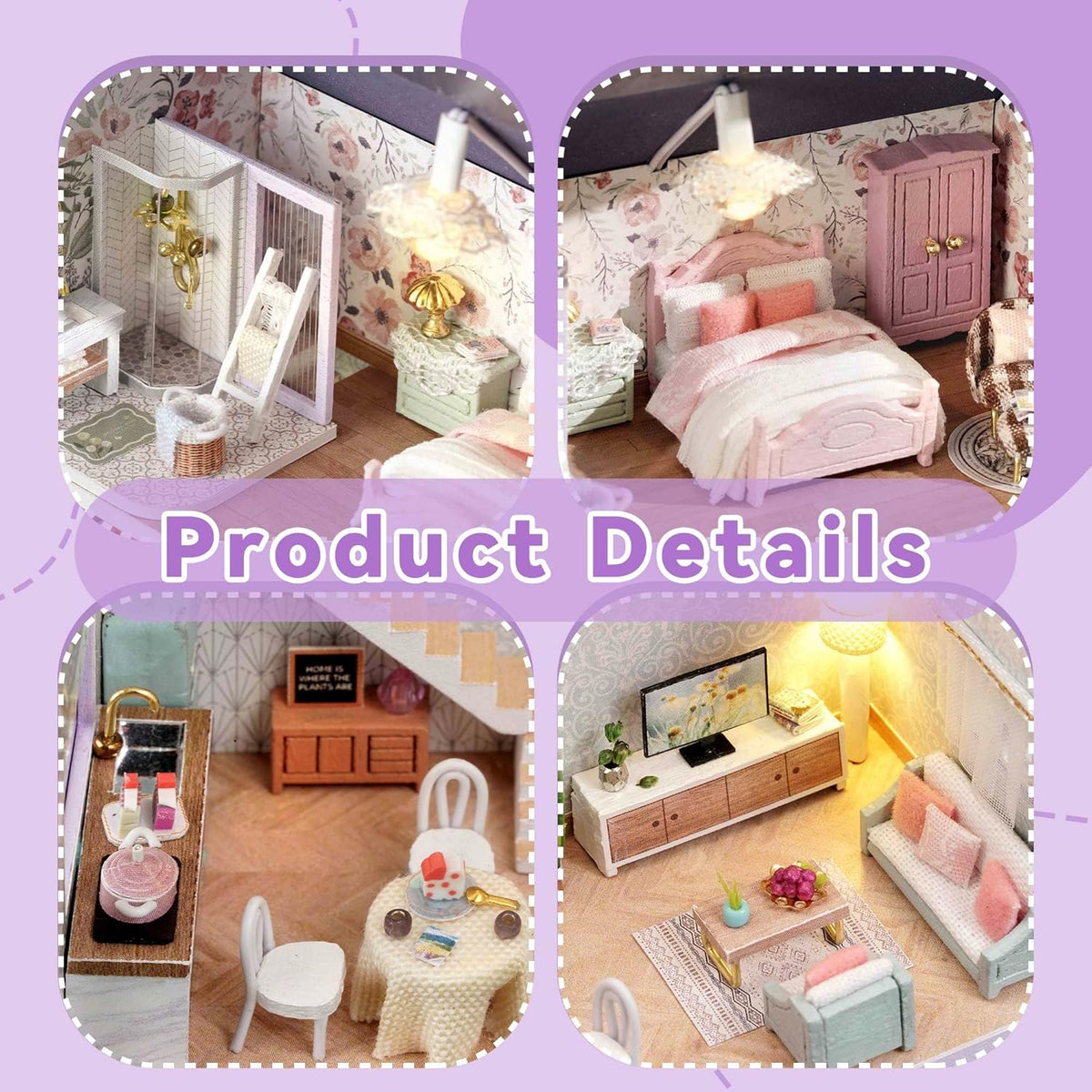DIY Miniature Happy House With LED Lights