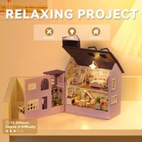 DIY Miniature Happy House With LED Lights