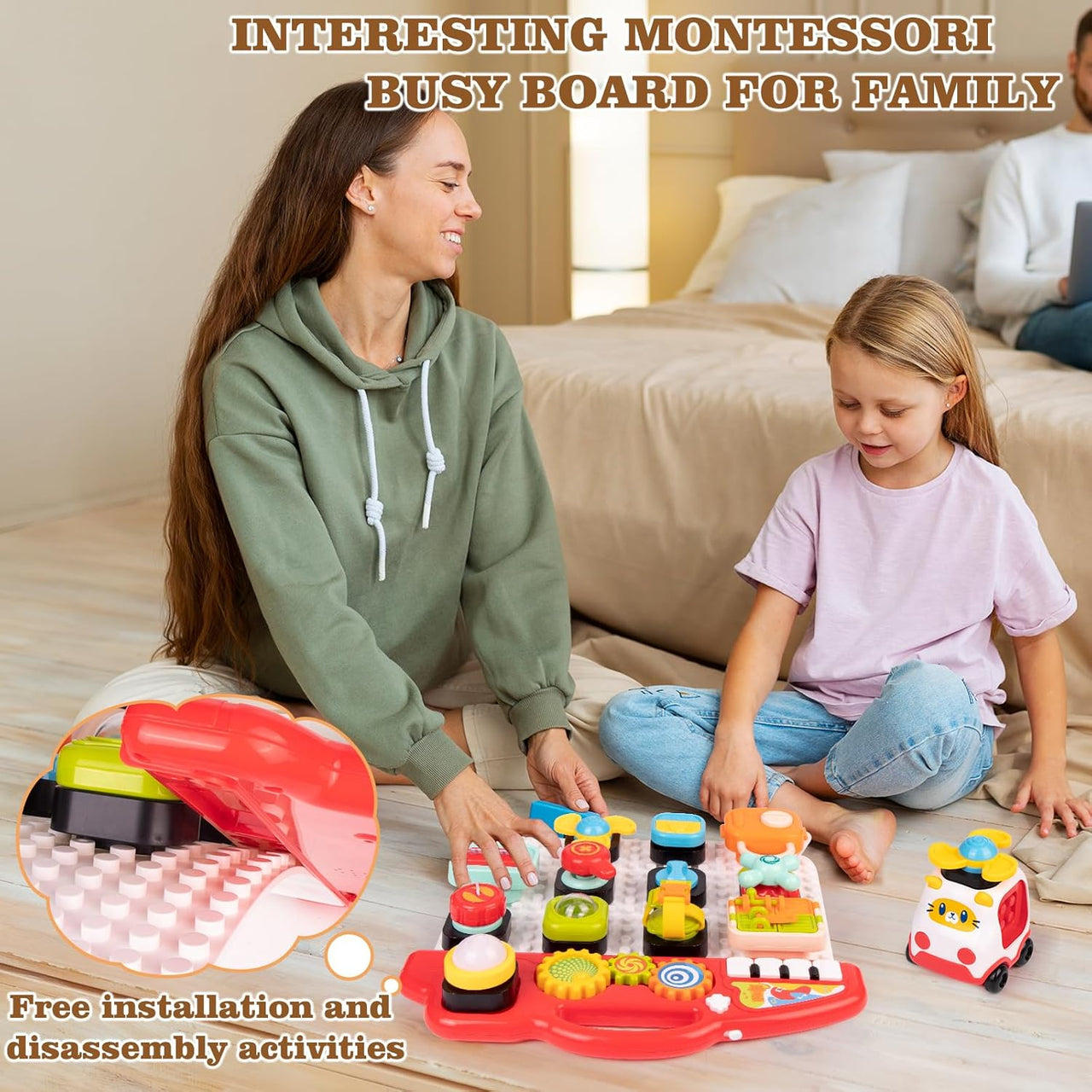 Huanger Montessori Musical Activity Puzzle Board