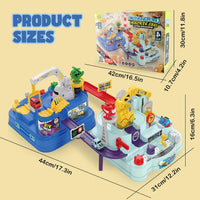 Manual Car Adventure Dual Version Track Set - 4Pcs Assorted Cars