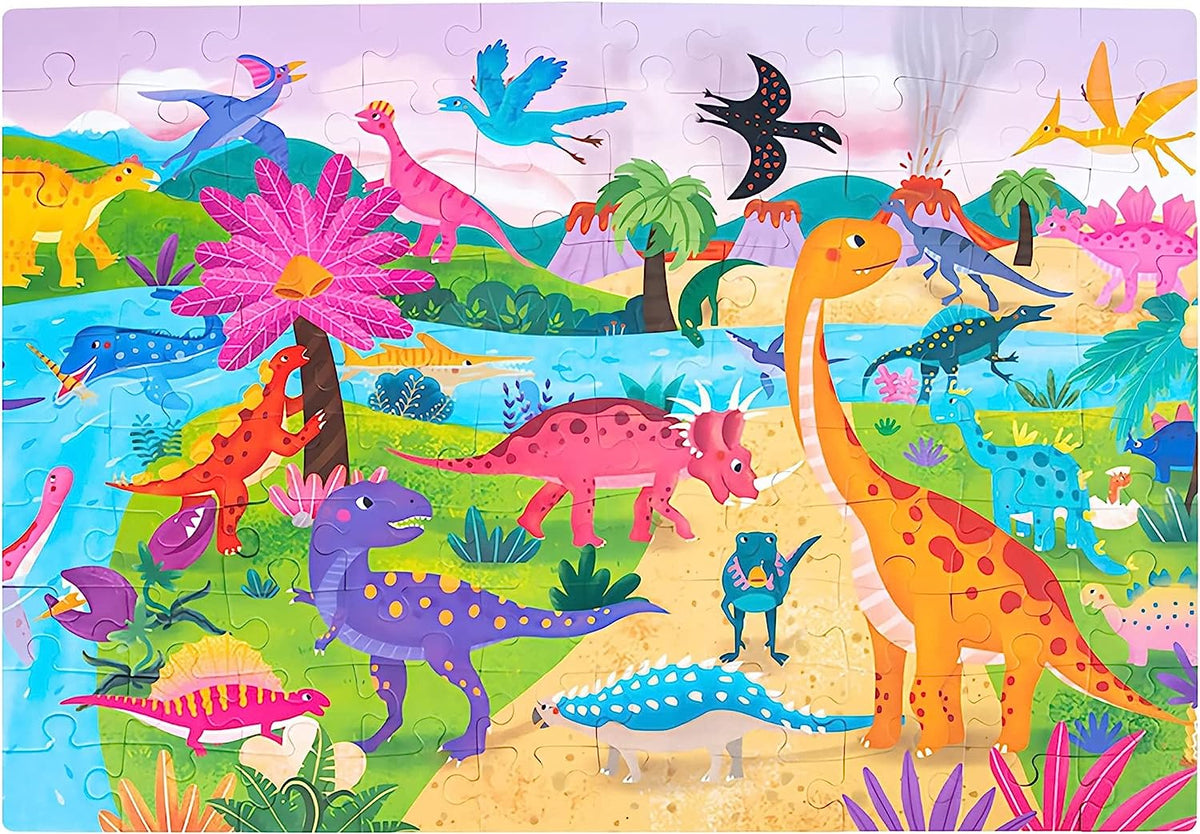 Dinosaur World 100 Pieces Jigsaw Puzzle