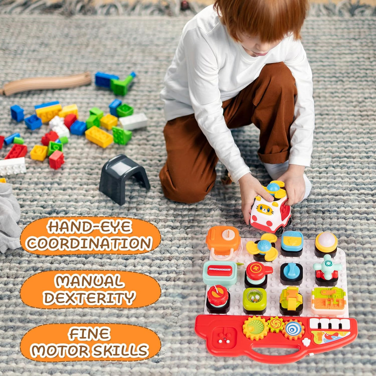 Huanger Montessori Musical Activity Puzzle Board