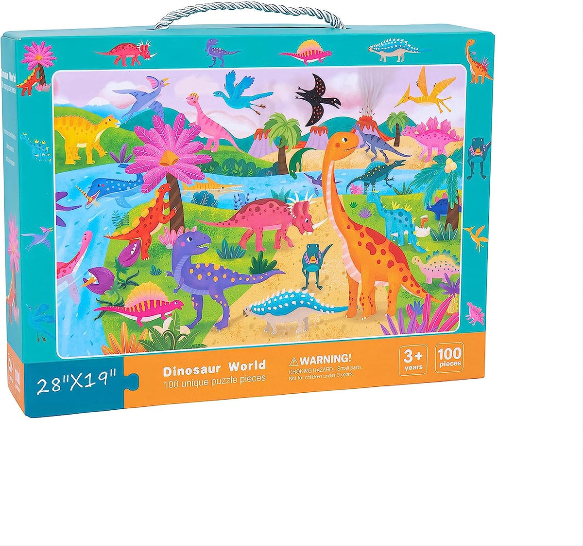 Dinosaur World 100 Pieces Jigsaw Puzzle