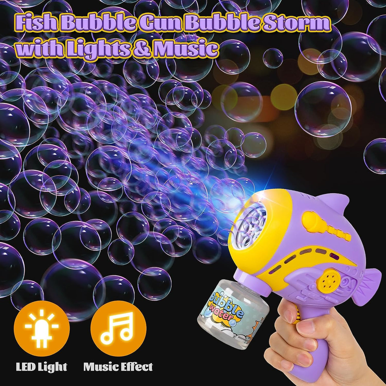 Bubble Machine Gun With Light & Music